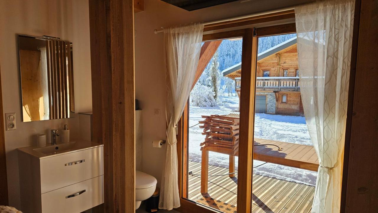 Demi-Chalet Vadel La Panthiaz 15 Pers 5 Chambres Abondance Exterior foto